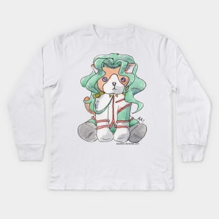 Harlock the Cat Cosplay: Saionji Kyouichi Kids Long Sleeve T-Shirt